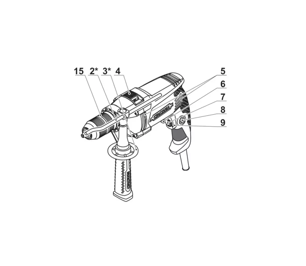 Дрель CROWN CT10130C 810вт photo 5