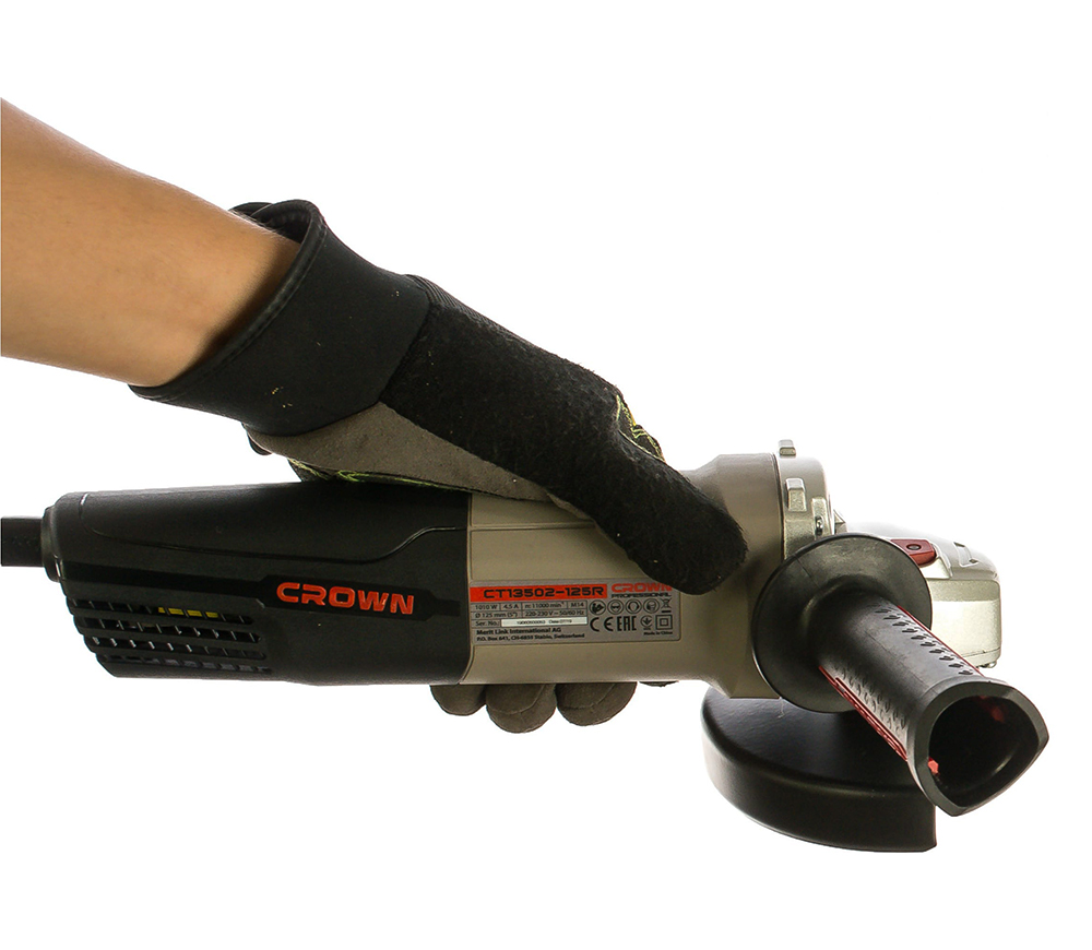 Угловая шлифмашина CROWN CT13497-125R 860вт 125мм photo 6