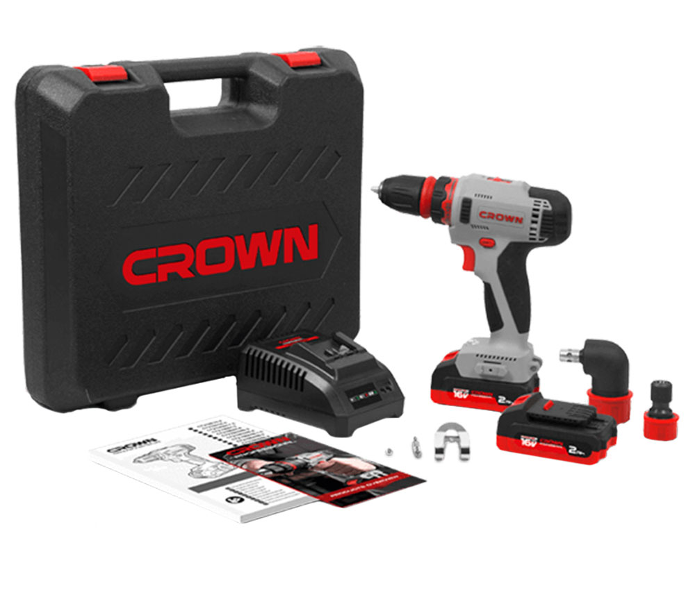 Шуруповерт аккумуляторный CROWN CT21082HQ-2 BMC 16В 2Ач photo 2