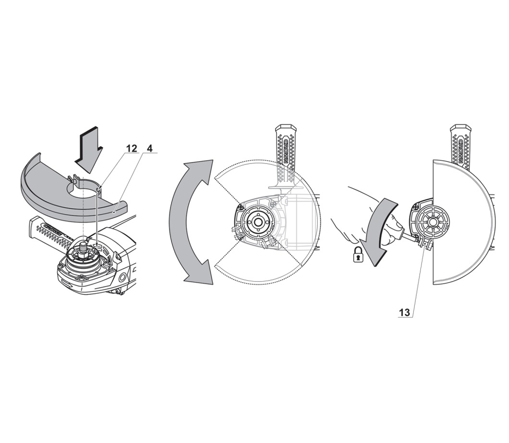 Polizor unghiular CROWN CT13500-230S 2200w 230mm photo 8