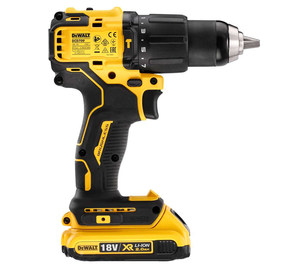 Mașină de înșurubat cu acumulator DEWALT DCD709D2T-QW 18V 2Ah photo 1