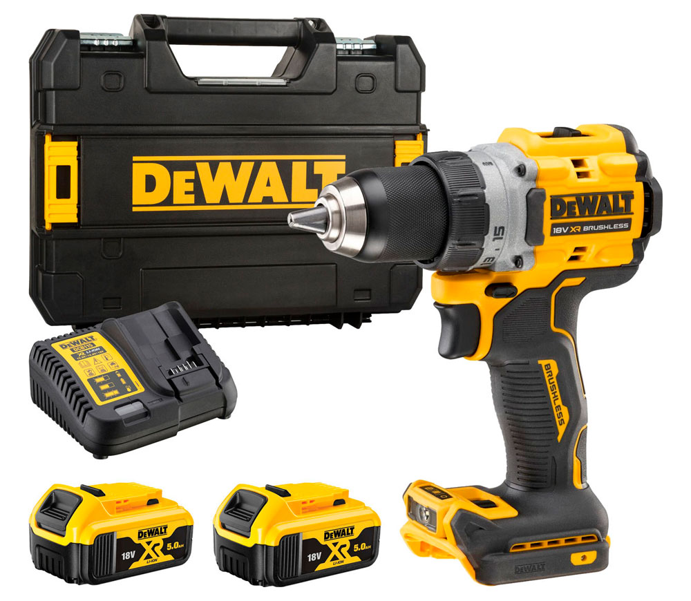 Шуруповерт аккумуляторный DEWALT DCD800P2T-QW 18В 5Ач photo 1