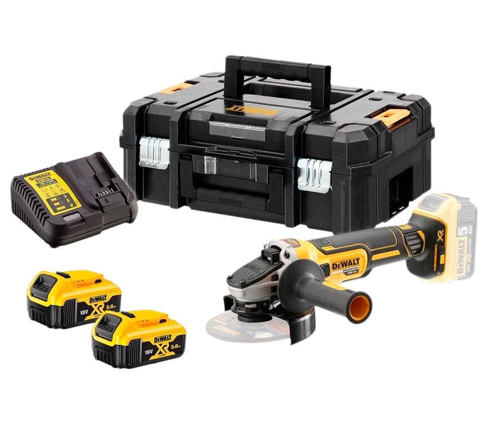 Угловая шлифмашина аккумуляторная DEWALT DCG405P2 125мм 18В 5Ач photo