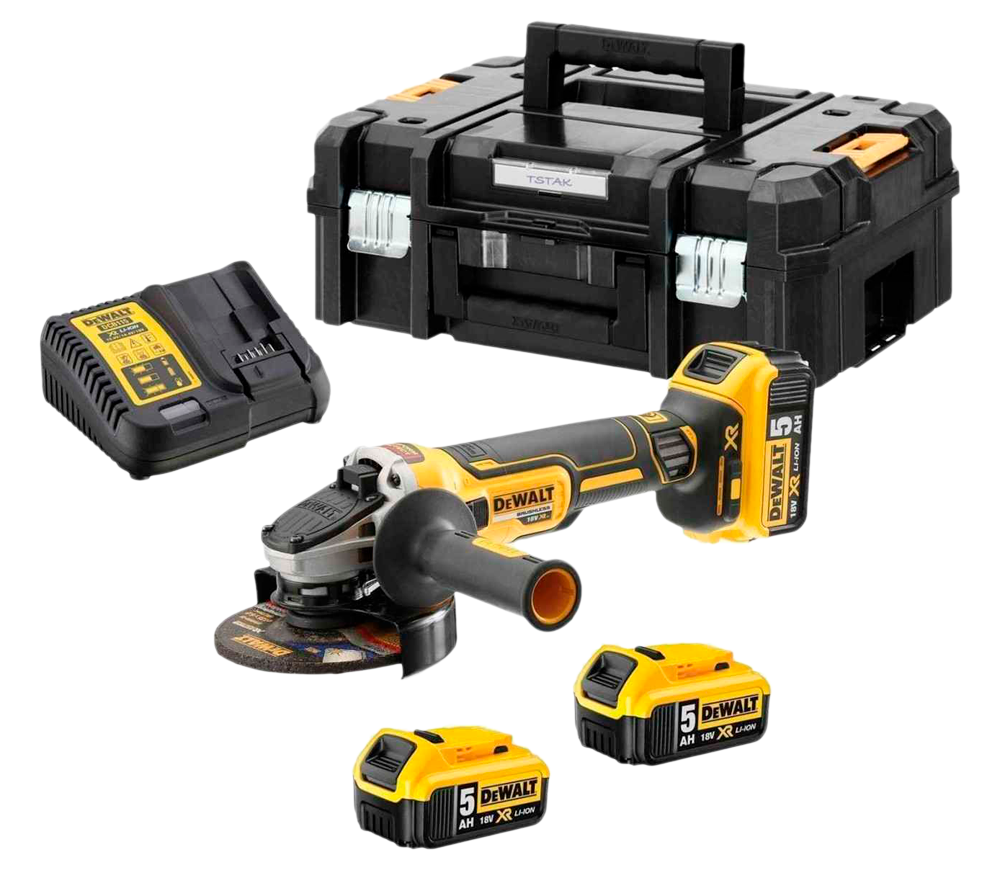 Угловая шлифмашина аккумуляторная DEWALT DCG405P3 125мм 18В 5Ач photo