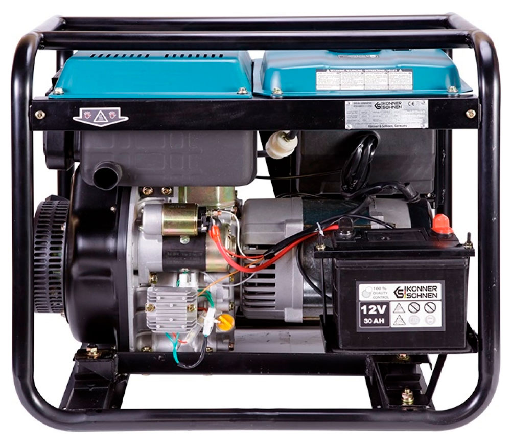 Электрогенератор Könner&Söhnen KS 8100HDE-1/3 ATSR 6.5квт Дизель AVR photo 2