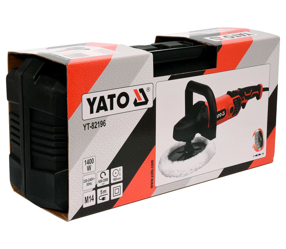 Полировальная машина YATO YT82196 1400вт 180мм photo 4