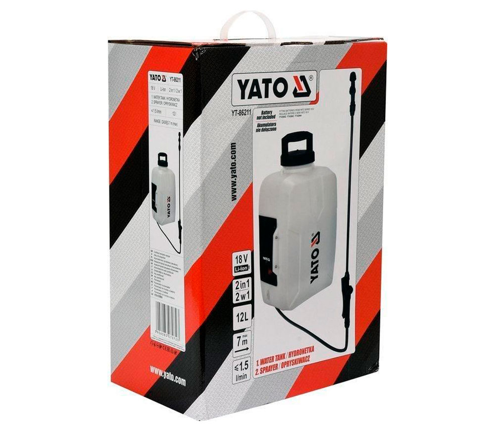 Опрыскиватель аккумуляторный (без аккумуляторов) YATO YT86211  12л 18В photo 7