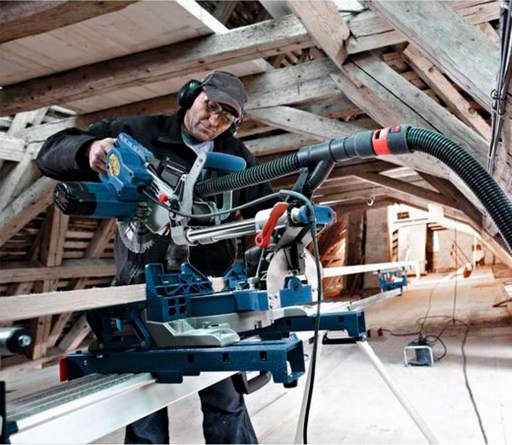 Fierăstrău  circular staționar BOSCH GCM 8 SJL (B0601B19100) 1600w 216mm photo 2