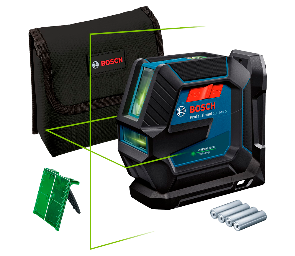 Лазерный уровень BOSCH GLL 2-15 G 2луча 15m photo