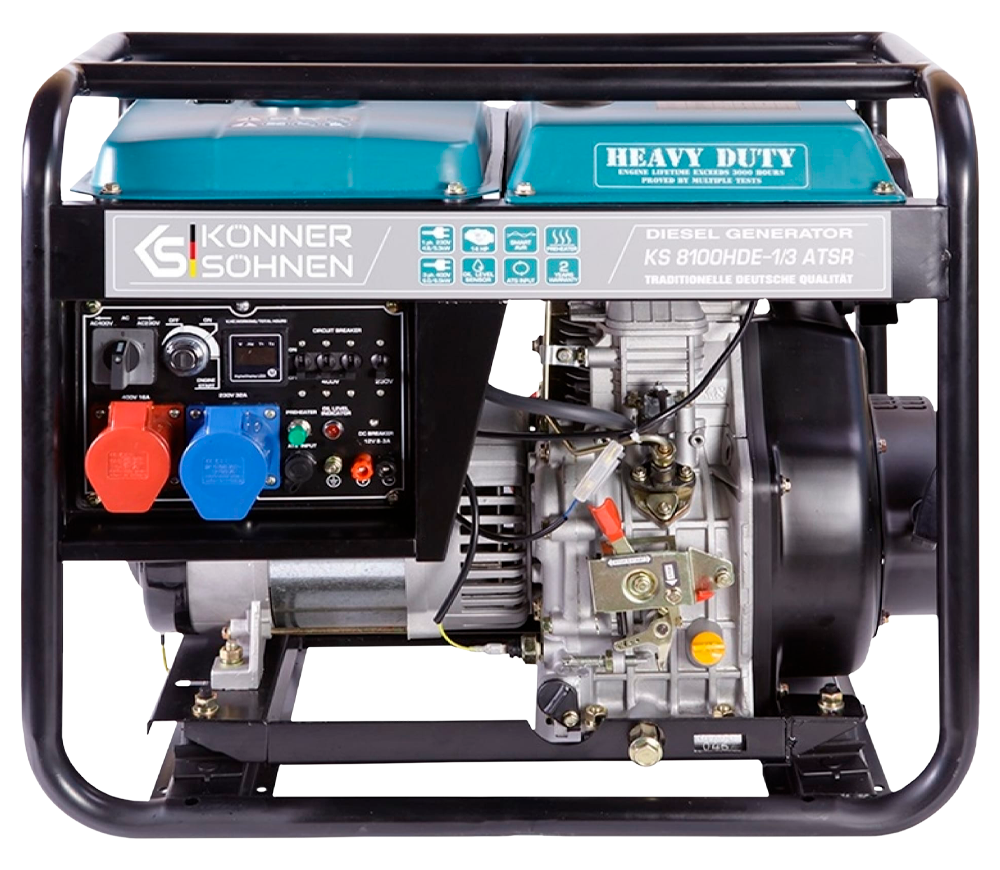 Электрогенератор Könner&Söhnen KS 8100HDE-1/3 ATSR 6.5квт Дизель AVR photo