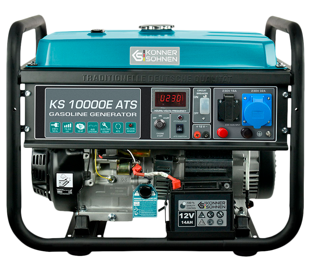 Электрогенератор Könner&Söhnen KS 10000E ATS 8квт Бензин AVR photo