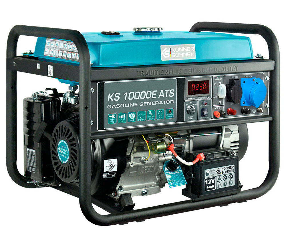 Электрогенератор Könner&Söhnen KS 10000E ATS 8квт Бензин AVR photo 0