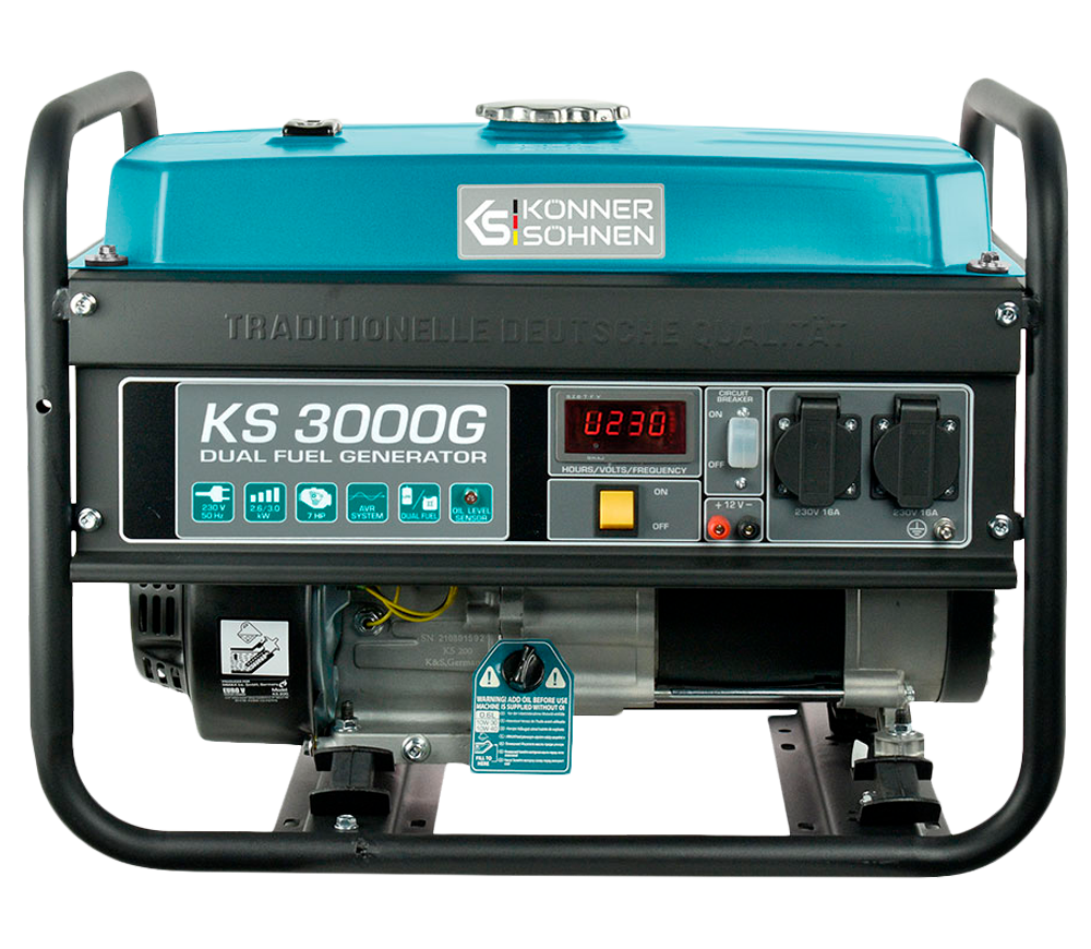 Электрогенератор Könner&Söhnen KS 3000G 3квт Газ/Бензин AVR photo