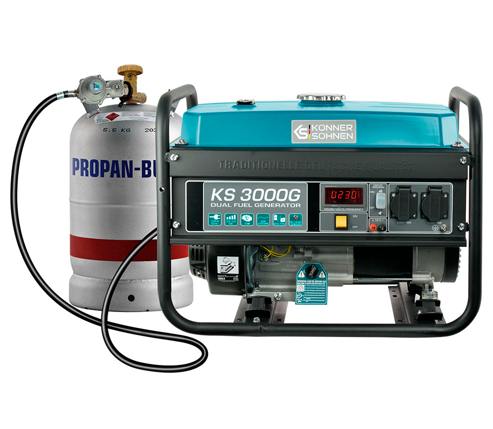 Электрогенератор Könner&Söhnen KS 3000G 3квт Газ/Бензин AVR photo 0