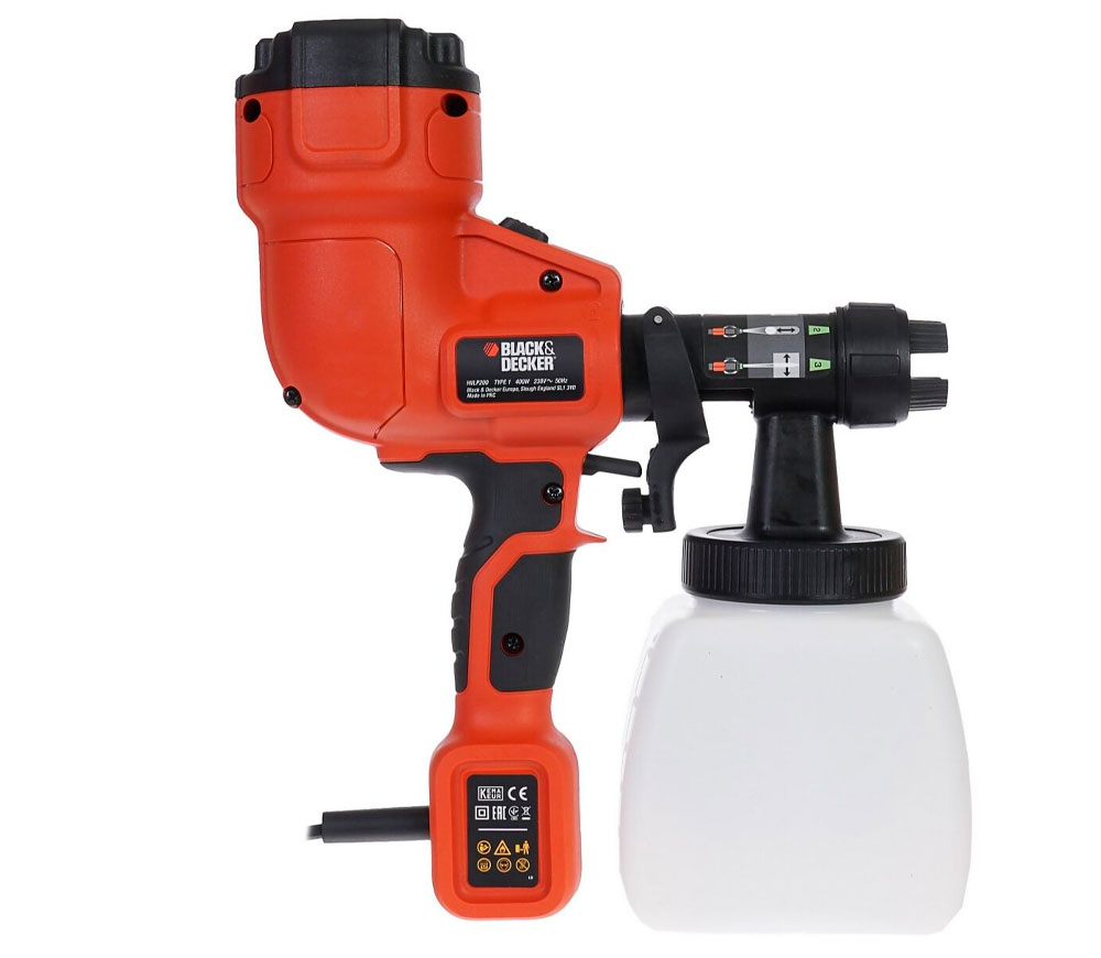 Краскопульт BLACK&DECKER HVLP200 400вт photo 1