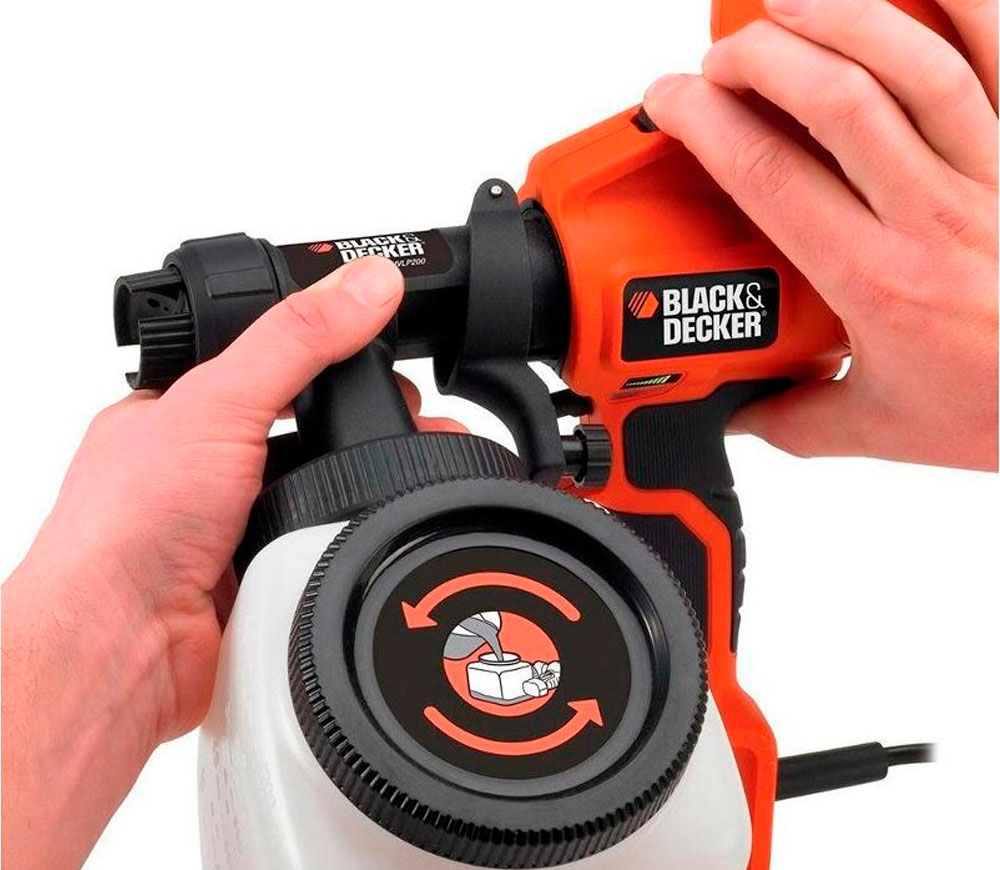 Краскопульт BLACK&DECKER HVLP200 400вт photo 5