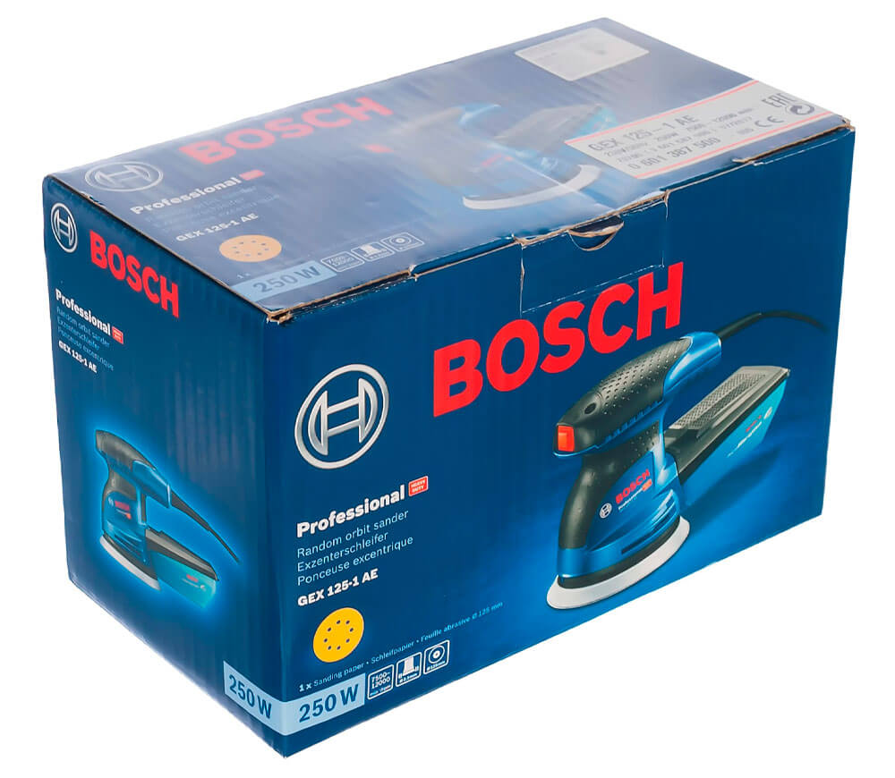 Mașină de șlefuit excentrică BOSCH GEX125-1AE 250w 125mm photo 6