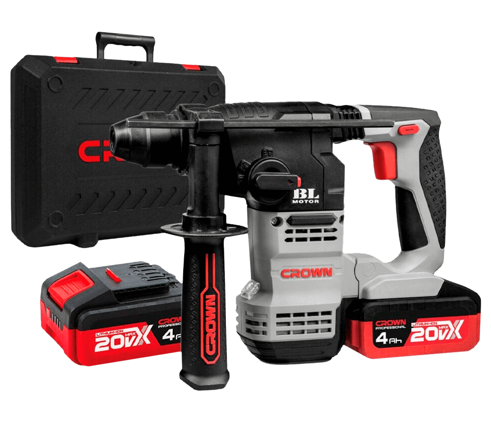 Перфоратор аккумуляторный CROWN CT28001HX-4 BMC 2.3Дж 20В 4Ач photo