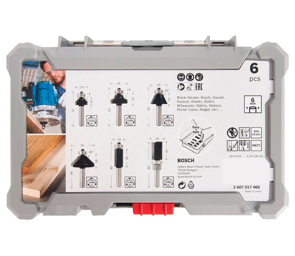 Набор фрез по дереву Bosch 2607017468 Ø6 мм photo 1