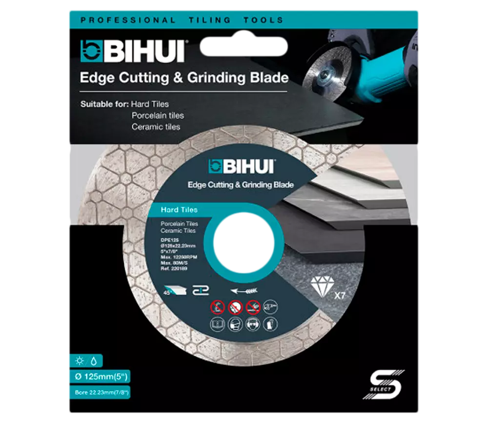 Disc de tăiat și șlefuit cu diamant SUPER PREMIUM BIHUI DPE125 125mm turbo photo
