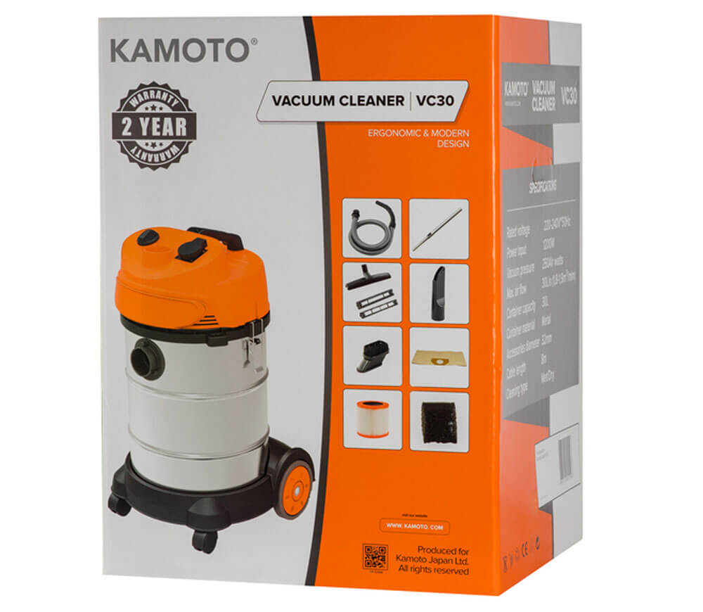 Пылесос промышленный KAMOTO VC 30 1200вт 170мбар 30л photo 8