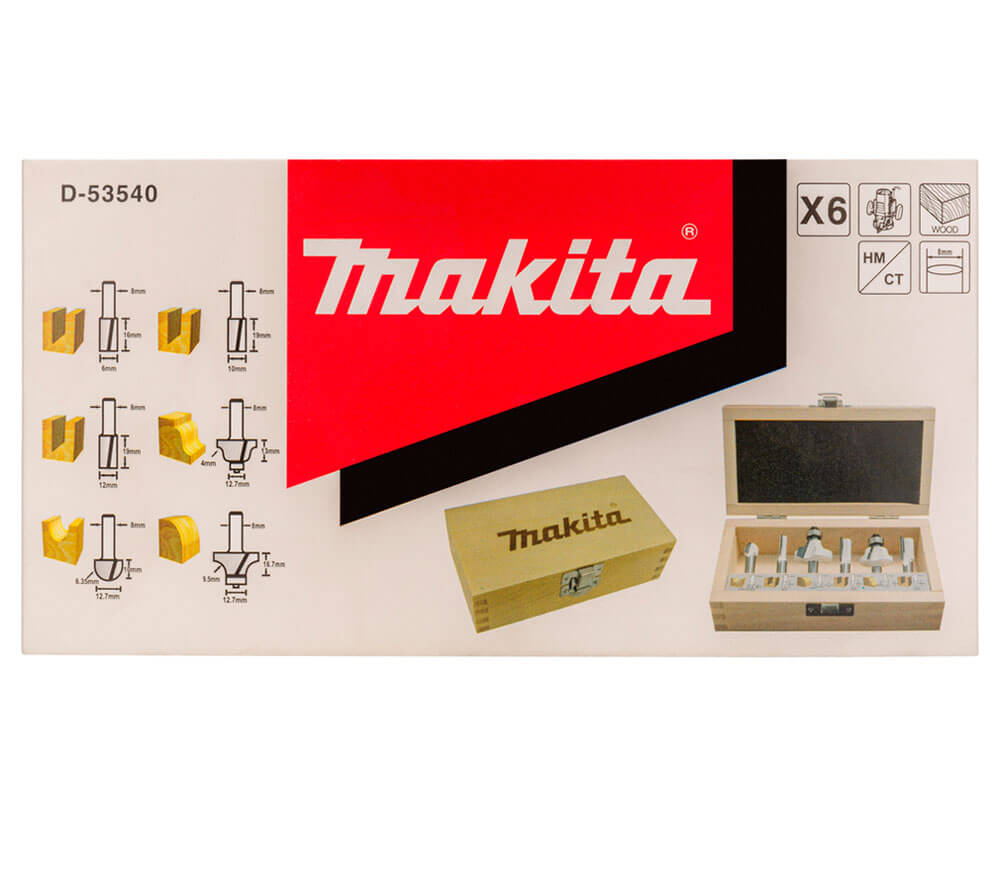 Набор 6 фрез по дереву Makita D-53540 Ø8 мм photo 3
