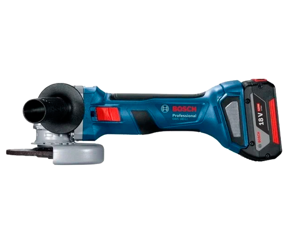 Угловая шлифмашина аккумуляторная (без аккумуляторов) BOSCH GWS 180-Li 120мм 18В photo 3