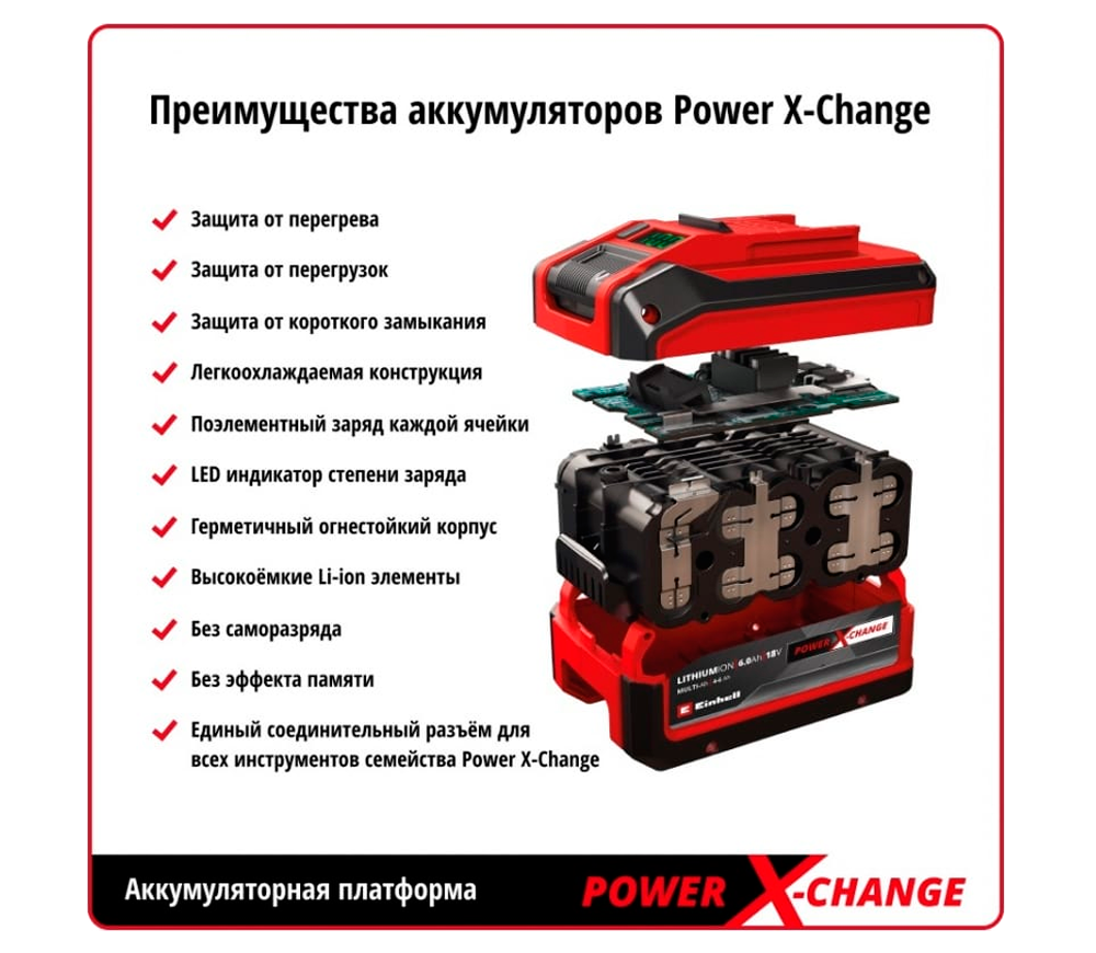 Аккумулятор EINHELL 45.115.02 Слайдер 18В 6Ач photo 0