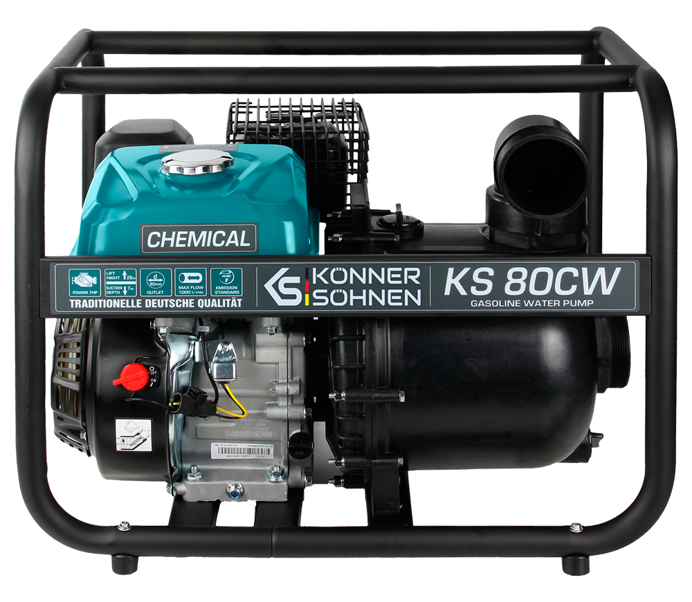 Мотопомпа бензиновая Könner&Söhnen KS 80CW 60000л/ч 7лс photo