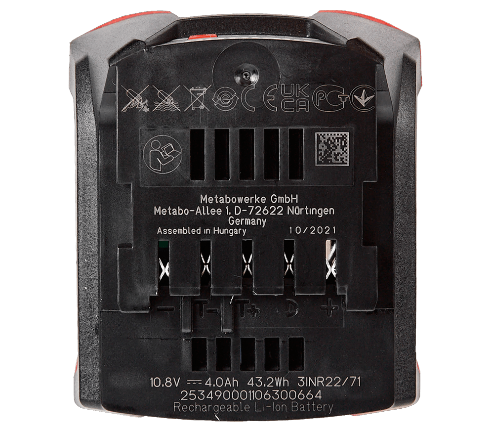 Аккумулятор METABO Li-Power 625349000 Слайдер 12В 4Ач photo 1