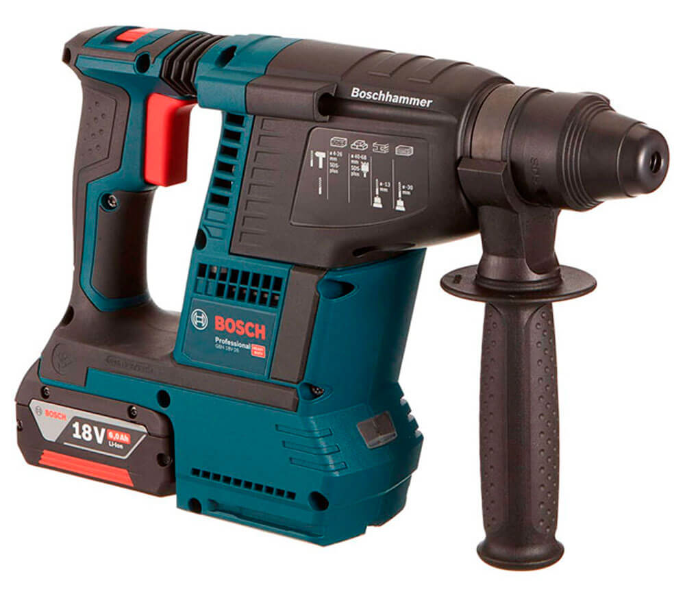 Перфоратор аккумуляторный BOSCH GBH18VF-26 2.6Дж 18В 6Ач photo 1