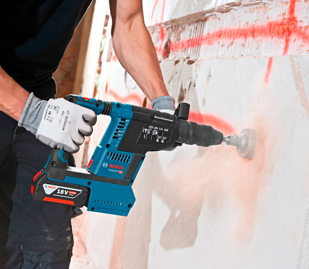Перфоратор аккумуляторный BOSCH GBH18VF-26 2.6Дж 18В 6Ач photo 7
