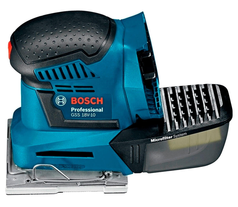 Mașină de șlefuit cu vibrații fără fir (fără bat) BOSCH GSS 18V-10 115x140mm 18V photo 2