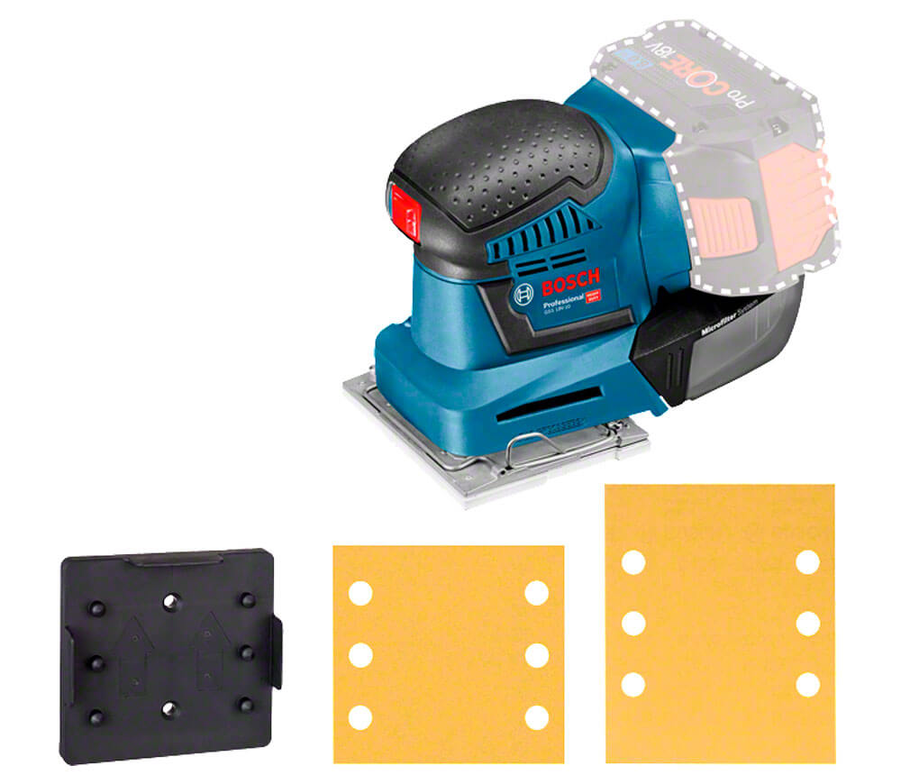 Mașină de șlefuit cu vibrații fără fir (fără bat) BOSCH GSS 18V-10 115x140mm 18V photo 1