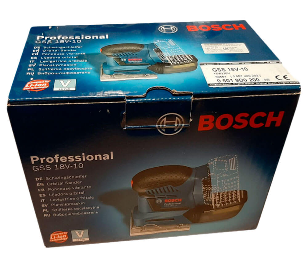 Mașină de șlefuit cu vibrații fără fir (fără bat) BOSCH GSS 18V-10 115x140mm 18V photo 8
