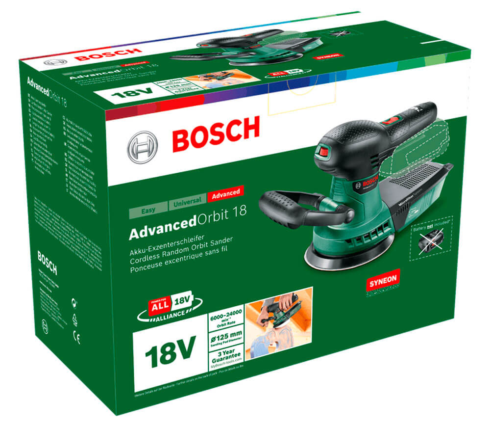 Шлифмашина эксцентриковая аккумуляторная (без АКБ) BOSCH ADVANCED ORBIT 125мм 18В photo 7