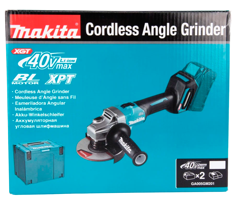 Угловая шлифмашина аккумуляторная MAKITA GA005GM201 125мм 40В 4Ач photo 6