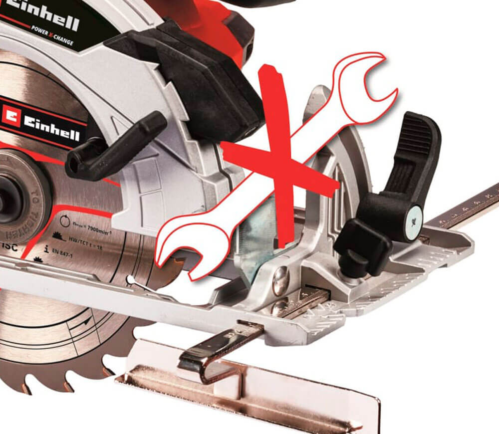 Дисковая пила аккумуляторная (без аккумуляторов) EINHELL TE-CS 18/165-1Li SOLO PXC 165мм 18В photo 5