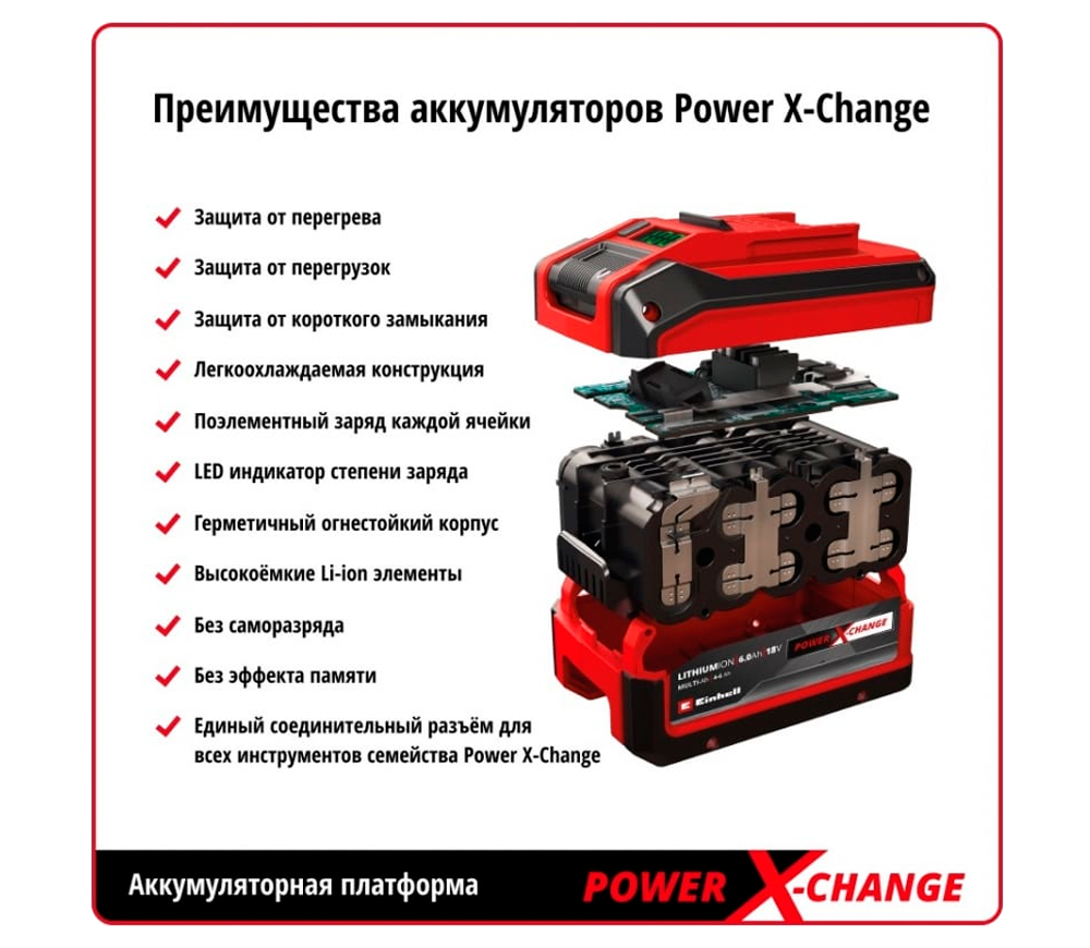 Аккумулятор EINHELL XPWR Слайдер 18В 4Ач photo 0