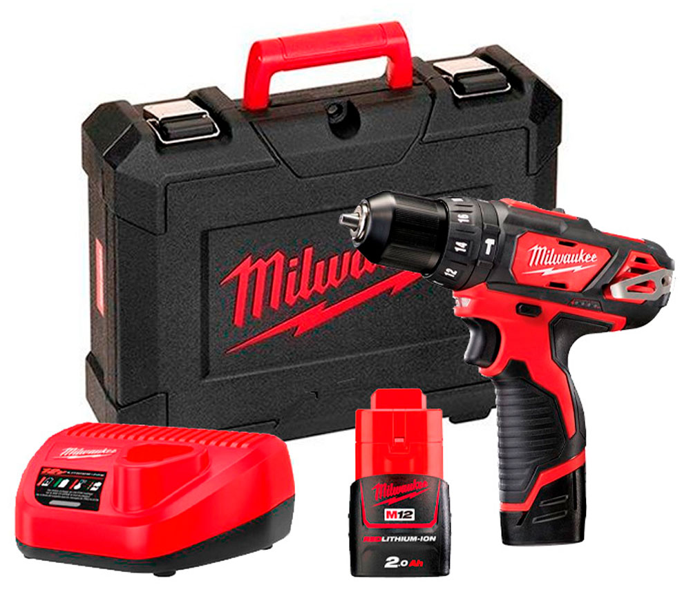 Шуруповерт аккумуляторный MILWAUKEE M12BPD-202C 12В 2Ач photo 0
