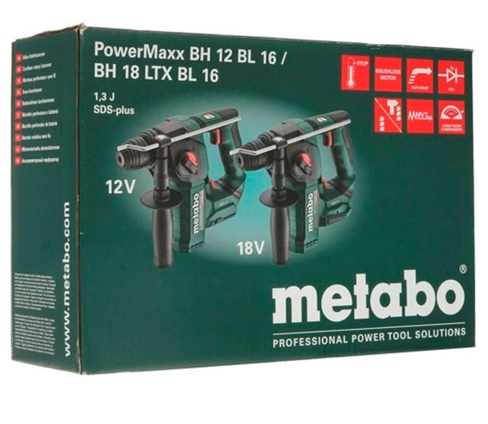 Перфоратор аккумуляторный (без аккумуляторов) METABO BH 12 BL 16 1.3Дж 12В photo 7