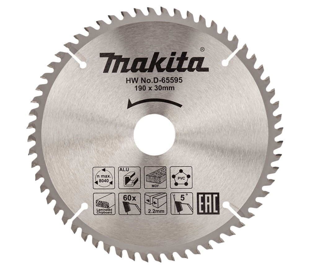 Disc pentru fierastrau electric MAKITA D-65595 190mm 60T photo