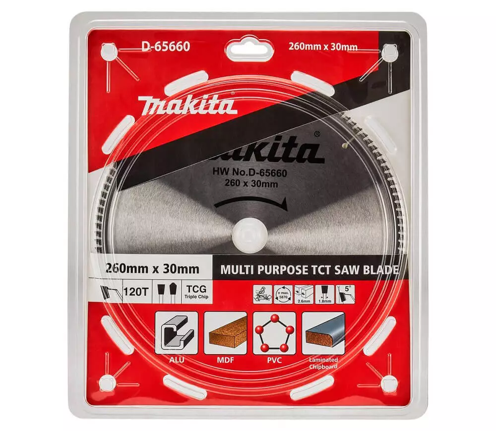 Пильный диск MAKITA D-65660 260мм 120T photo 1