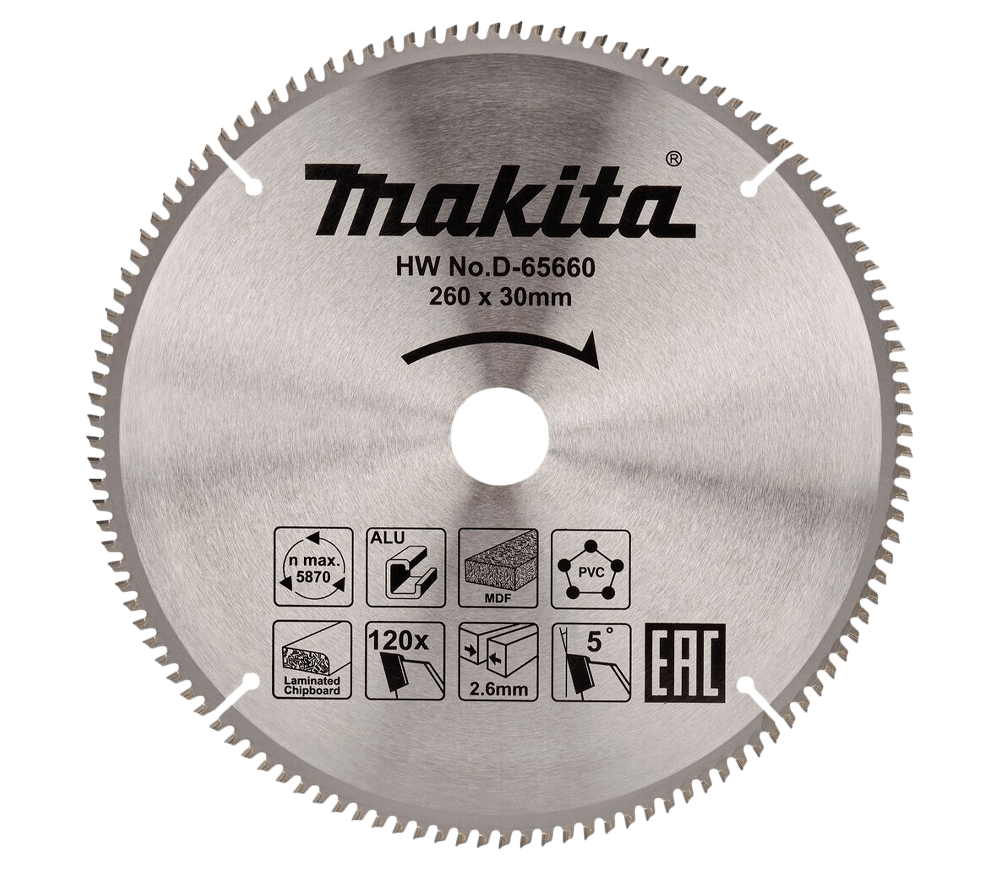 Disc pentru fierastrau electric MAKITA D-65660 260mm 120T photo