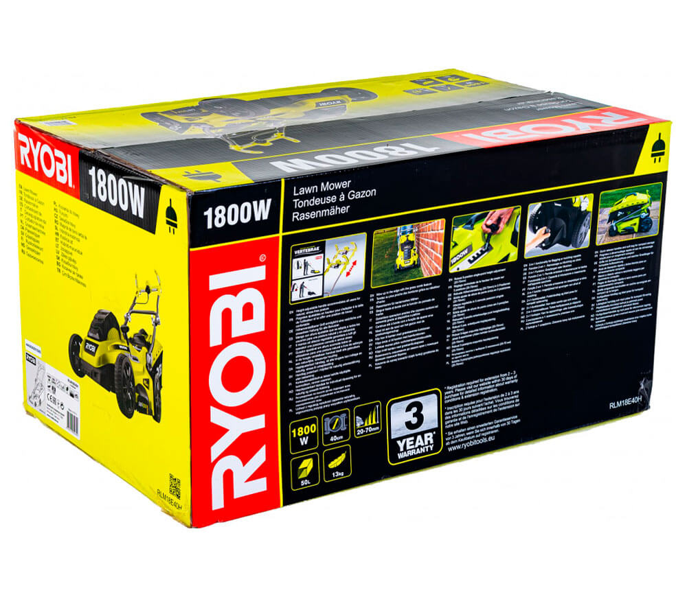 Газонокосилка электрическая RYOBI RLM18E40H 1800вт 400мм photo 16
