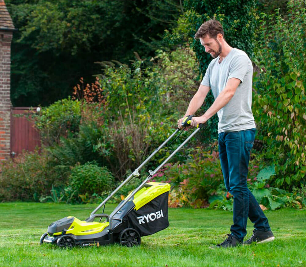 Газонокосилка аккумуляторная RYOBI RLM18X33B40 330мм 18В 4Ач photo 12