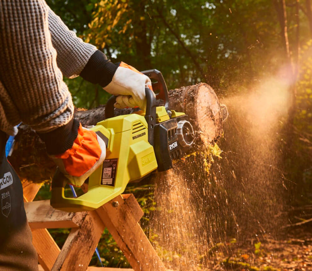 Цепная пила аккумуляторная RYOBI RY36CSX35A-150 350мм 18В 5Ач photo 8