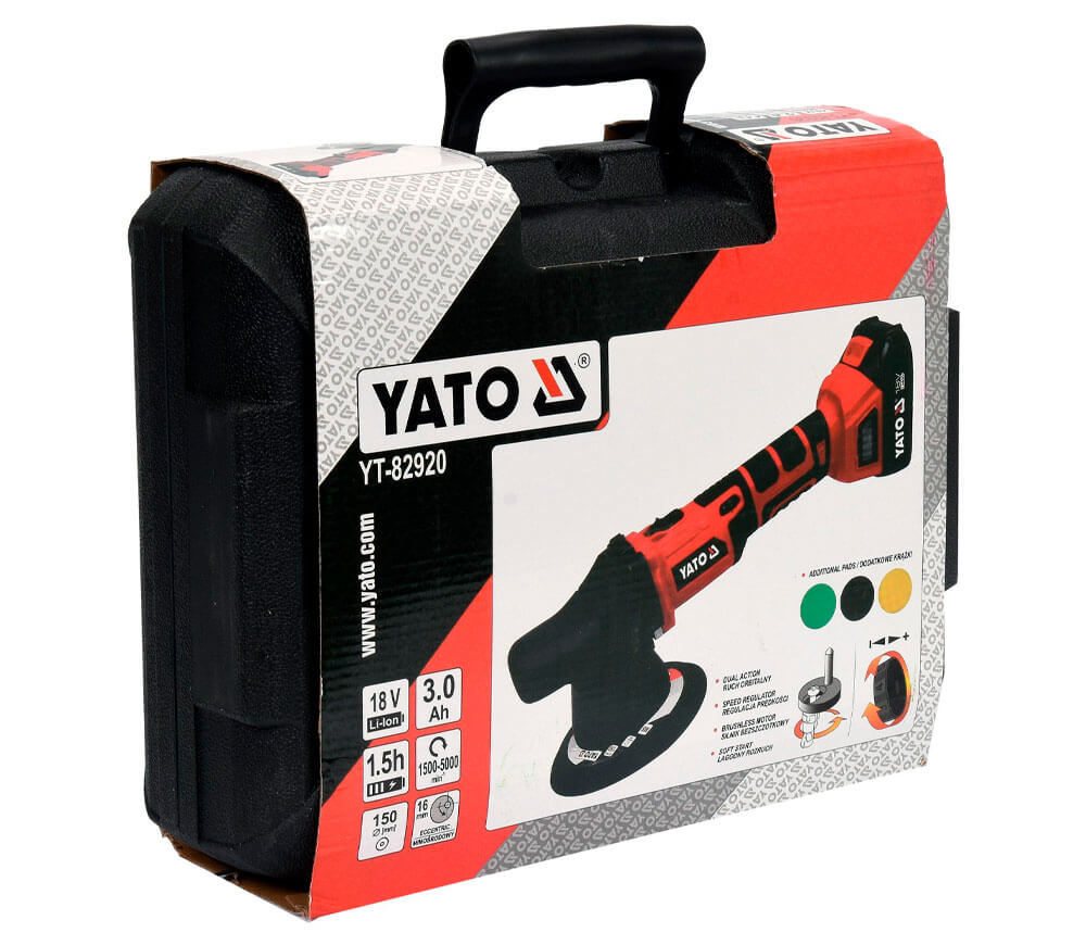 Mașină de polișat fără fir YATO YT82920 150mm 18V 3Ah photo 3