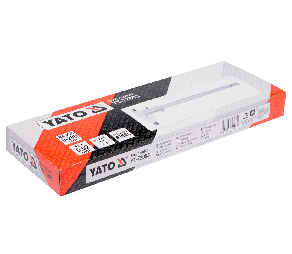 Штангенциркуль YATO YT72003 200мм сталь photo 2