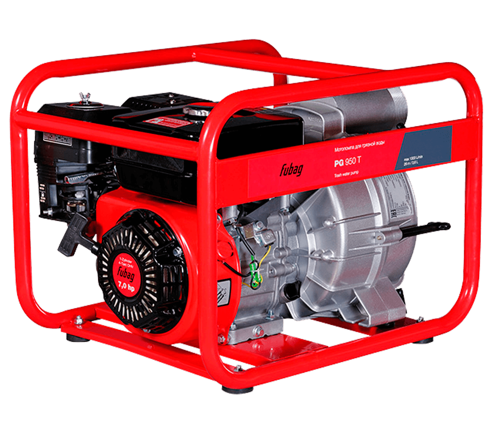 Мотопомпа бензиновая FUBAG PG 950T 78000л/ч 7лс photo